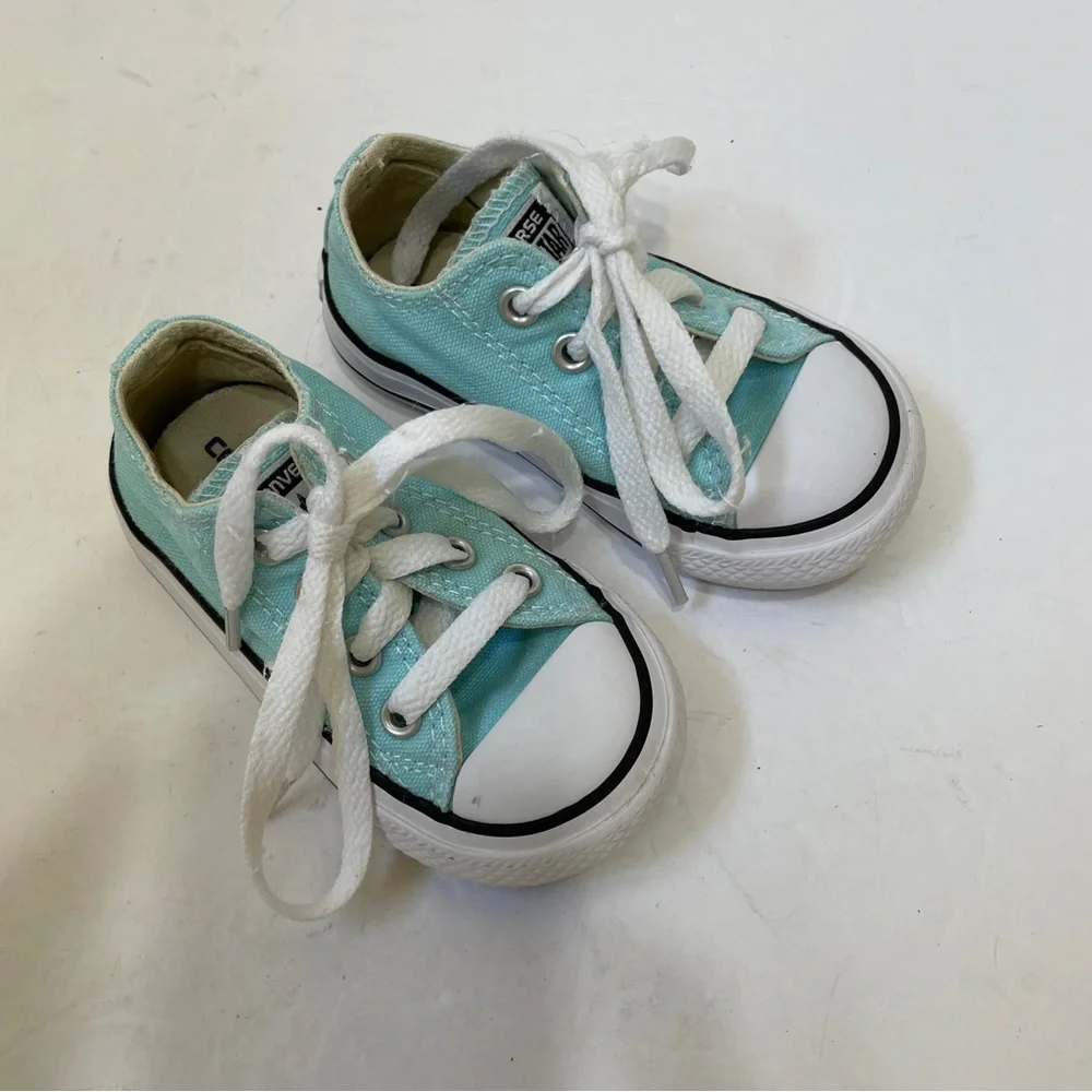 CONVERSE LOW‎ TOP SNEAKERS IN TEAL